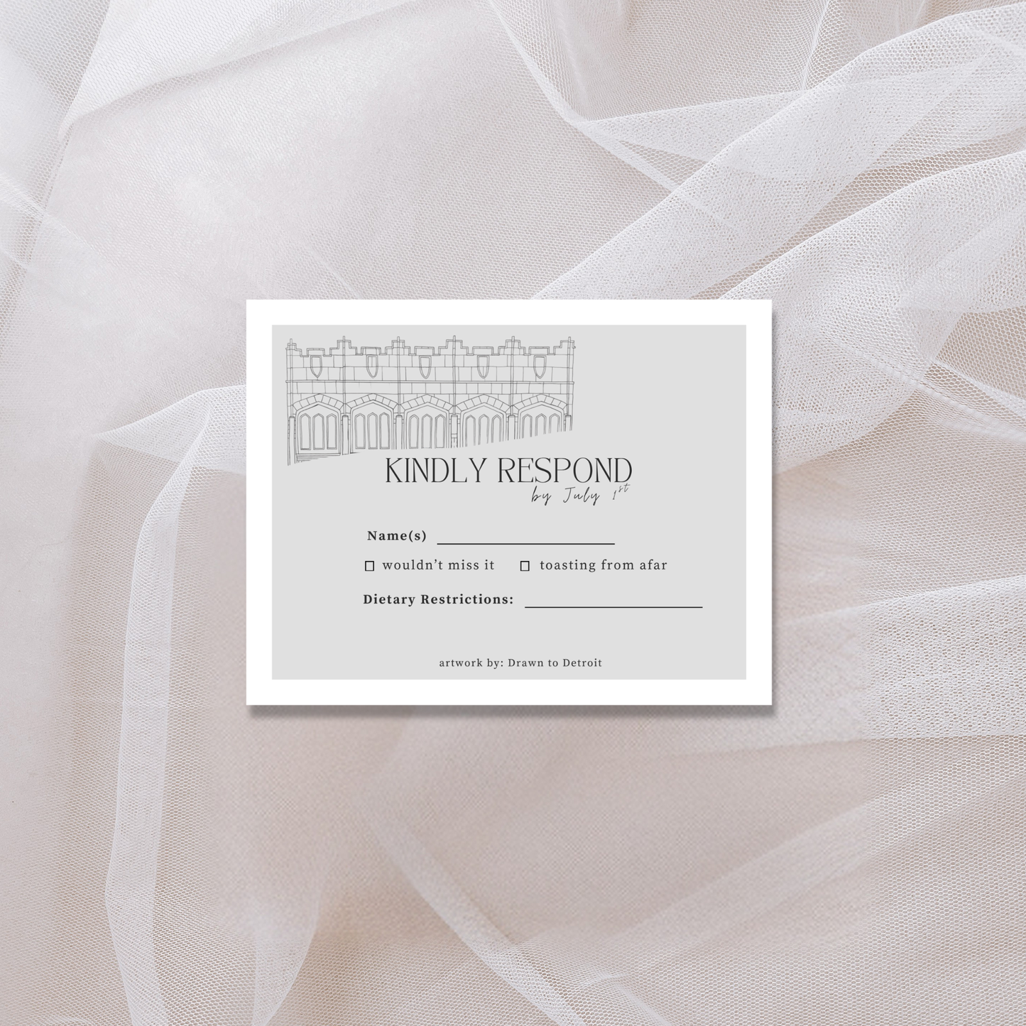 Jam Handy Wedding RSVP Card