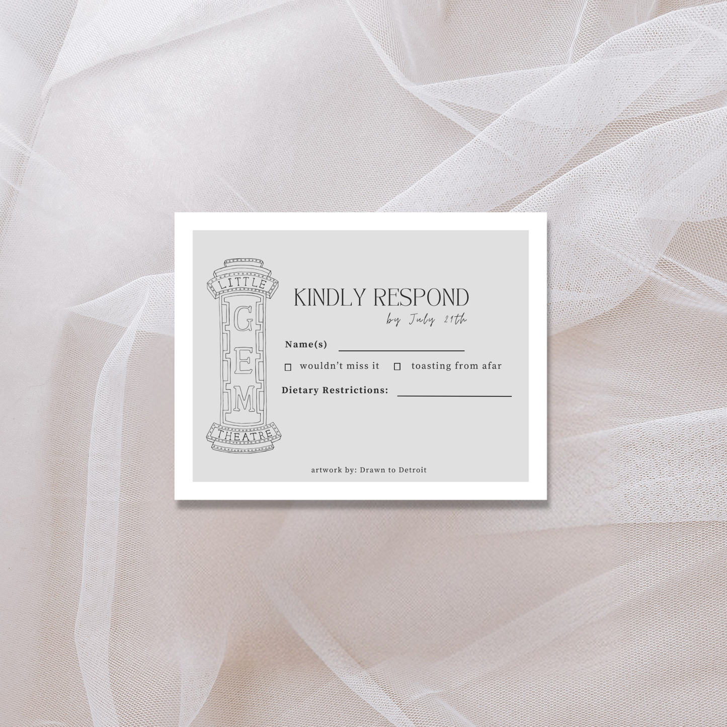 Gem Theatre Wedding Invitation Suite