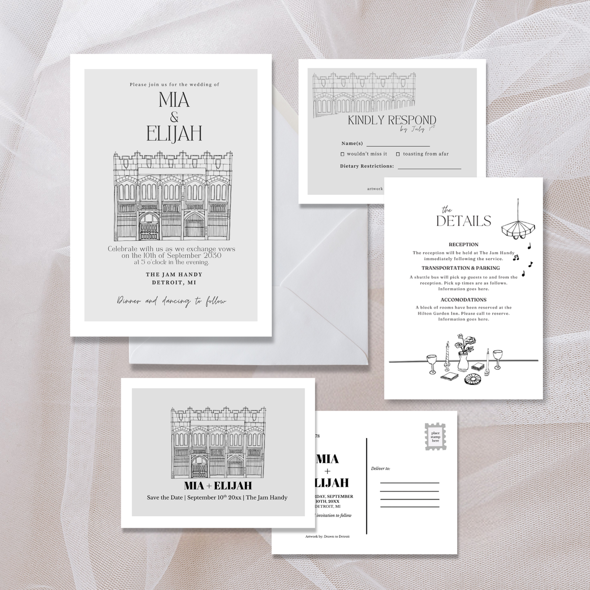 Jam Handy Wedding Invitation Suite