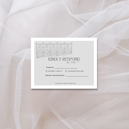 Jam Handy Wedding RSVP Card