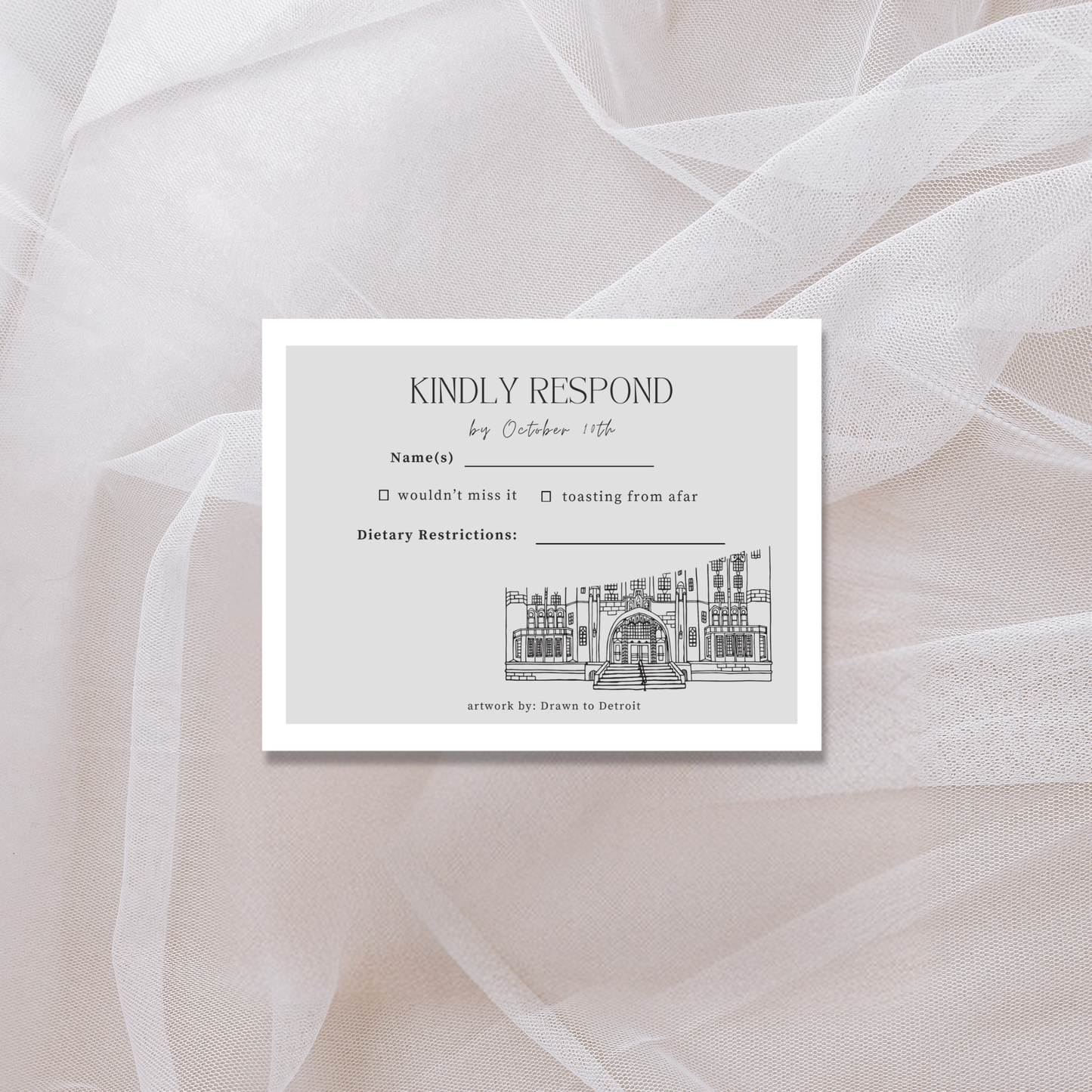 Masonic Temple RSVP Card