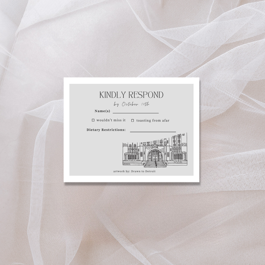 Masonic Temple RSVP Card