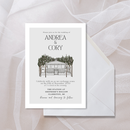 Shepherd's Hollow Wedding Invitation Suite